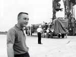 Virgil I. Grissom at Cape Canaveral Air Force Station, July 1961.