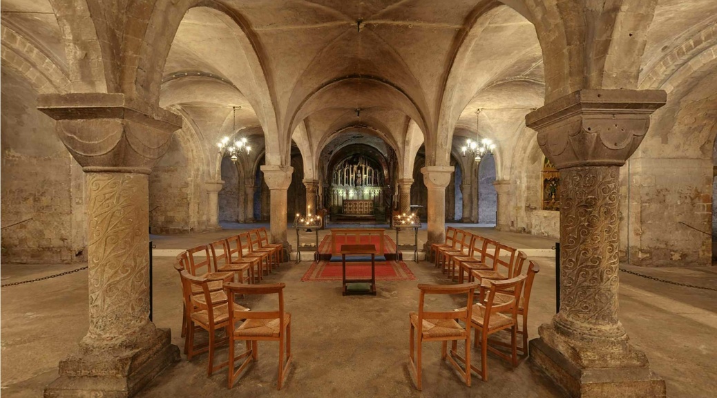 The Crypt at Canterbury Cathedral.